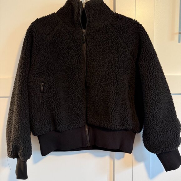 The Drop womens Lee Sherpa Bomber Jacket, size Small - Picture 4 of 7